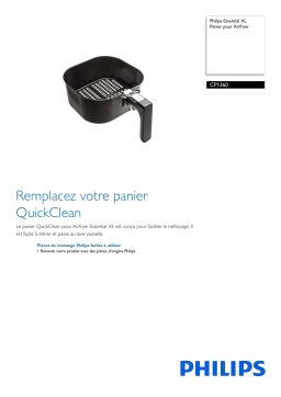 Philips CP1360/01 Essential XL Panier pour Airfryer Manuel utilisateur