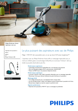 Philips FC8580/09 Performer Active Aspirateur avec sac Manuel utilisateur