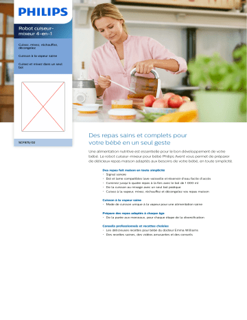 Philips SCF875/02 Robot cuiseur-mixeur 4-en-1 Manuel utilisateur | Fixfr