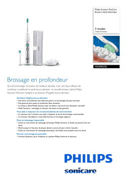 Sonicare HX6902/02 Sonicare FlexCare Brosse à dents électrique Manuel utilisateur