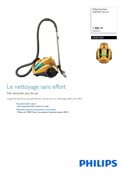 Philips FC8712/01 EasyClean Aspirateur sans sac Manuel utilisateur