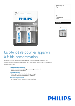 Philips R20L2B/40 LongLife Pile Manuel utilisateur