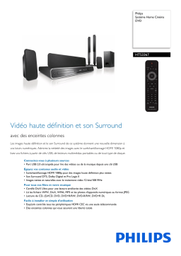 Philips HTS3367/12 Système Home Cinéma DVD Manuel utilisateur