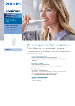 Sonicare HX6877/17 Sonicare ProtectiveClean 6100 Brosse à dents électrique Manuel utilisateur