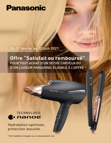 Panasonic - Personalcare EH-NA65-K825 | Sèche-cheveux spécification | Fixfr