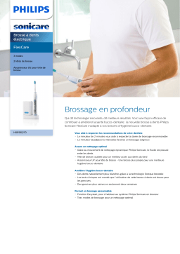 Sonicare HX6982/10 Sonicare FlexCare Brosse à dents électrique Manuel utilisateur