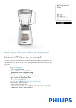 Philips HR2052/00 Daily Collection Blender Manuel utilisateur