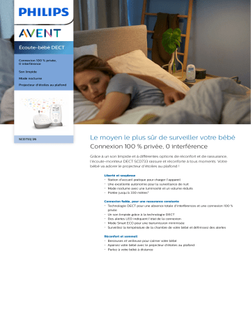 Avent SCD733/26 Avent Écoute-bébé DECT Manuel utilisateur | Fixfr