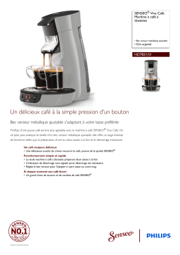 SENSEO® HD7821/51 SENSEO® Viva Café Machine à café à dosettes Manuel utilisateur