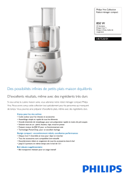 Philips HR7530/01 Viva Collection Robot ménager compact Manuel utilisateur