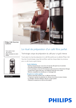 Philips HD5413/00 Café Gourmet Cafetière Manuel utilisateur