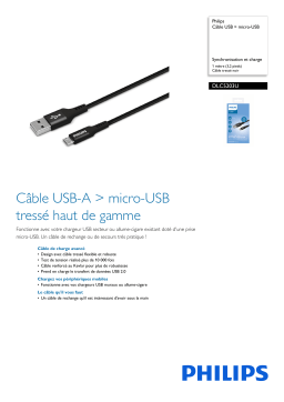 Philips DLC5203U/00 Câble USB > micro-USB Manuel utilisateur