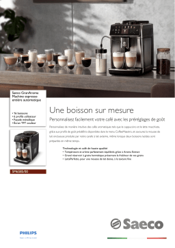 Saeco SM6585/00 Saeco GranAroma Machine espresso entière automatique Manuel utilisateur