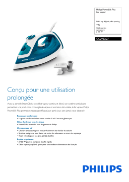 Philips GC2983/27 PowerLife Plus Fer vapeur Manuel utilisateur