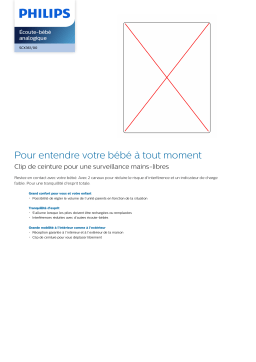 Philips SCX361/00 Écoute-bébé analogique Manuel utilisateur