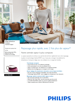 Philips GC7842/40 PerfectCare Compact Centrale vapeur Manuel utilisateur