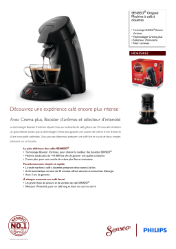 SENSEO® HD6554/62 SENSEO® Original Machine à café à dosettes Manuel utilisateur