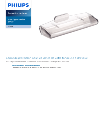 Philips CP1606/01 Protection de lame Manuel utilisateur | Fixfr