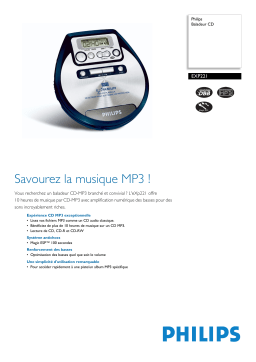 Philips EXP221/00C Baladeur CD Manuel utilisateur