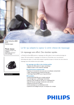 Philips PSG8160/30 PerfectCare 8000 Series Centrale vapeur Manuel utilisateur