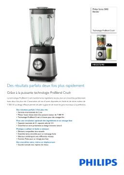 Philips HR3573/90 Series 5000 Blender Manuel utilisateur