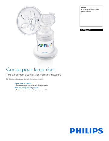 Philips SCF166/01 Kit d'expression simple pour tire-lait Manuel utilisateur | Fixfr