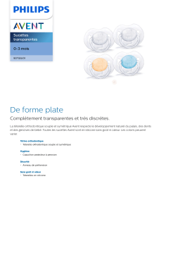 Avent SCF120/01 Avent Sucettes transparentes Manuel utilisateur