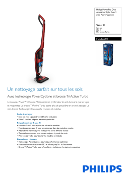 Philips FC6172/01 PowerPro Duo Aspirateur balai 2-en-1 avec PowerCyclone Manuel utilisateur