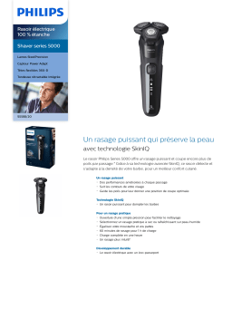 Philips S5588/20 Shaver series 5000 Rasoir électrique 100 % étanche Manuel utilisateur