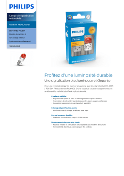 Philips 11499AU60X2/10 Ultinon Pro6000 SI Lampe de signalisation automobile Manuel utilisateur