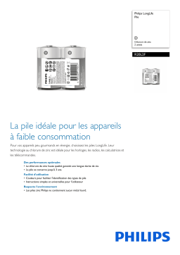 Philips R20L2F/40 LongLife Pile Manuel utilisateur