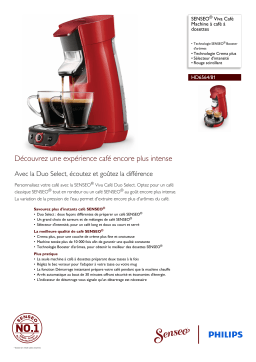 SENSEO® HD6564/81 SENSEO® Viva Café Machine à café à dosettes Manuel utilisateur