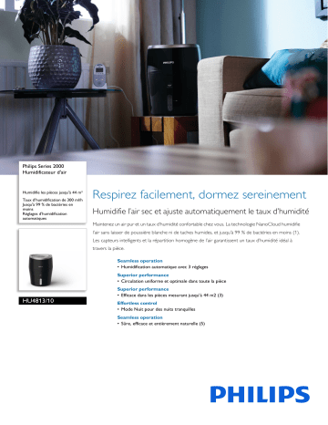 Philips HU4813/10 Series 2000 Humidificateur d'air Manuel utilisateur | Fixfr