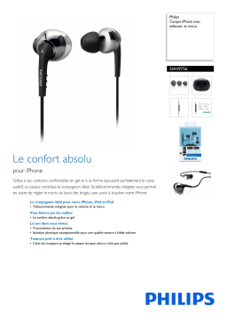 Philips SHH9756/00 Casque iPhone avec télécom. et micro Manuel utilisateur