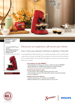 SENSEO® HD6554/94 SENSEO® Original Machine à café à dosettes Manuel utilisateur