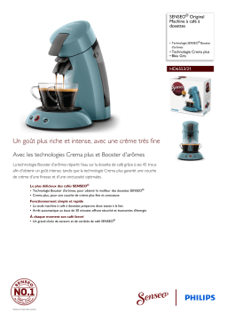 SENSEO® HD6553/21 SENSEO® Original Machine à café à dosettes Manuel utilisateur