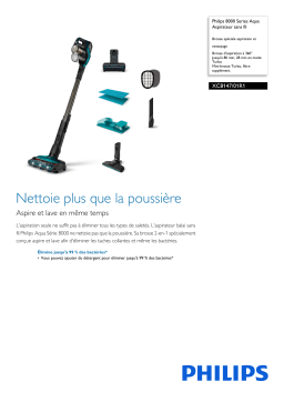 Philips XC8147/01R1 8000 Series Aqua Aspirateur sans fil Manuel utilisateur