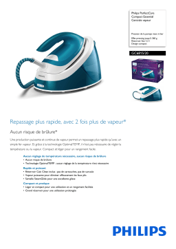 Philips GC6815/20 PerfectCare Compact Essential Centrale vapeur Manuel utilisateur