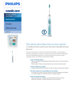 Sonicare HX6711/02 Sonicare HealthyWhite Brosse à dents électrique Manuel utilisateur