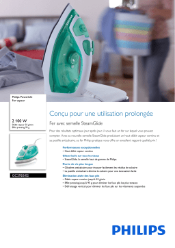 Philips GC2920/02 PowerLife Fer vapeur Manuel utilisateur