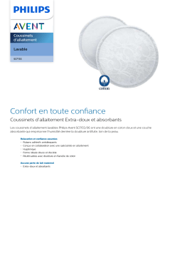 Avent SCF155/06 Avent Coussinets d'allaitement Manuel utilisateur