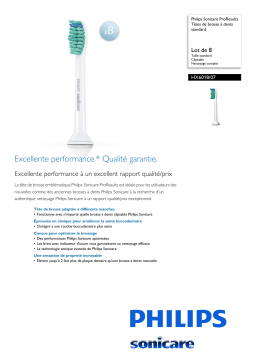 Sonicare HX6018/07 Sonicare ProResults Têtes de brosse à dents standard Manuel utilisateur