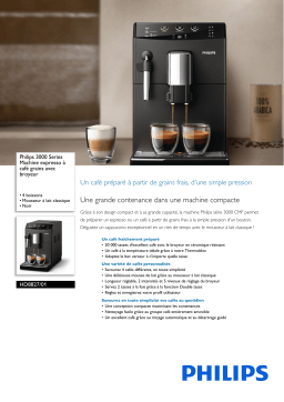 Philips HD8827/01 3000 Series Machine expresso à café grains avec broyeur Manuel utilisateur