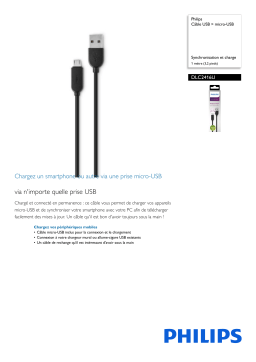 Philips DLC2416U/10 Câble USB > micro-USB Manuel utilisateur
