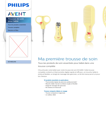 Avent SCH400/00 Avent Trousse de soin pour bébé Manuel utilisateur | Fixfr