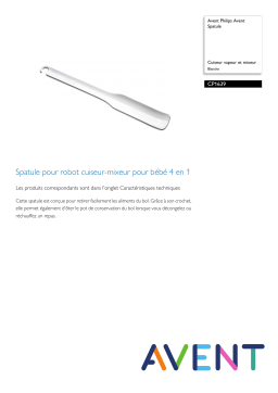 Avent CP1639/01 Philips Avent Spatule Manuel utilisateur