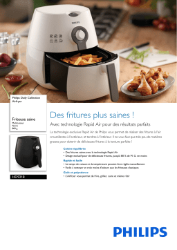 Philips HD9218/50 Daily Collection Airfryer Manuel utilisateur