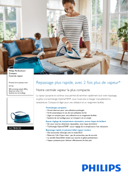 Philips GC7840/20 PerfectCare Compact Centrale vapeur Manuel utilisateur