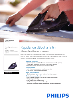 Philips GC2048/80 EasySpeed Fer vapeur Manuel utilisateur