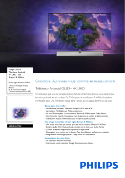 Philips 55OLED936/12 OLED+ Téléviseur Android 4K UHD - son Bowers & Wilkins Manuel utilisateur